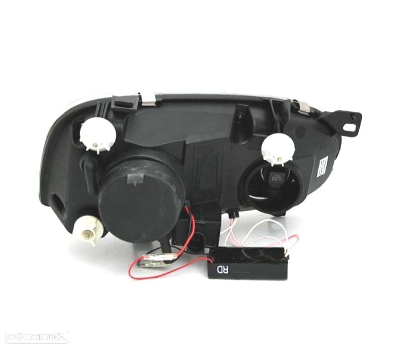 FARÓIS ANGEL EYES VOLKSWAGEN VW GOLF 3 FUNDO CROMADO - 3