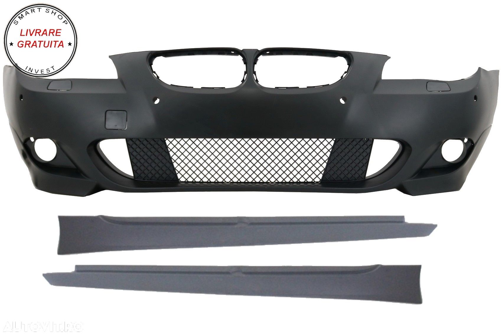 Pachet Bara Fata cu Praguri Laterale BMW Seria 5 E60 E61 (2003-2007) M-Technik Des- livrare gratuita - 1