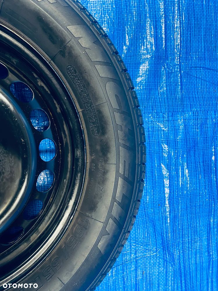KOŁO ZAPASOWE DOJAZDOWE FELGA STALOWA 6J X 15" 5x112  57,1MM  ET 45 8D0601027 ; OPONA MICHELIN 195/65R15 ; AUDI OE A2 A3 A4 SKODA SUPERB III YETI VW PASSAT B5 B6 B7 B8 B9 - 5
