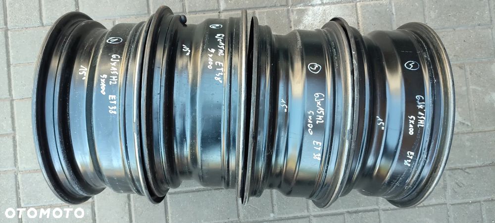 FELGI STALOWE 6C0601027B 5x100 6Jx15 CALI ET38 VW SEAT SKODA KOMPLET 4 SZTUKI - 8