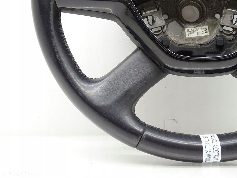 KIEROWNICA SKÓRA SKÓRZANA SKODA OCTAVIA III 3 5E 5E0419091AA - 6