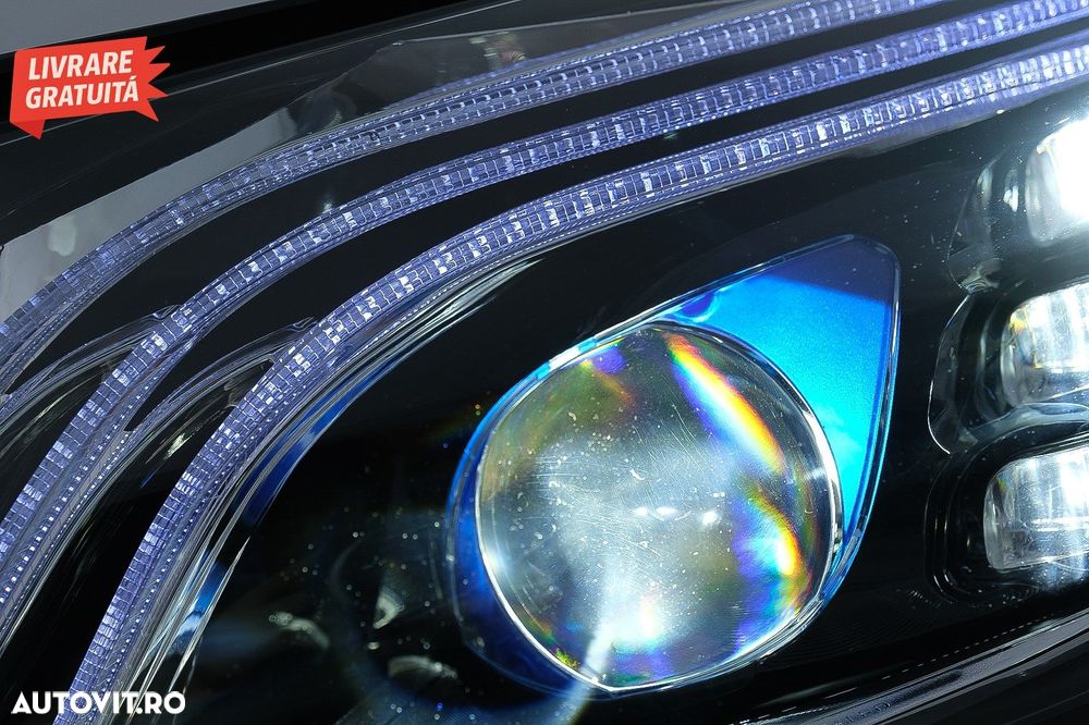 Faruri Full LED Mercedes C-Class W205 S205 (2014-2020) LHD W222 Design- livrare gratuita - 8