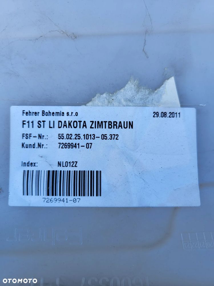 BMW F10 F11 KANAPA TYŁ TYLNA SKÓRA DAKOTA ZIMTBRAUN - 12