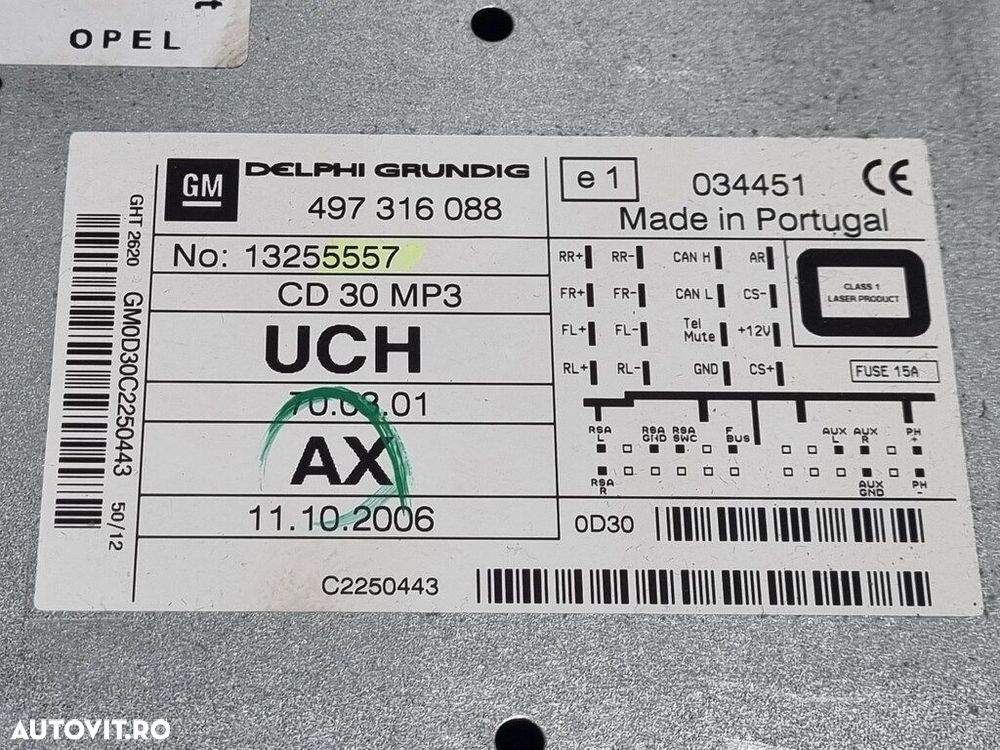 Cd player Opel Antara Facelift 2010 - 2015 (1278) 497316088 - 4