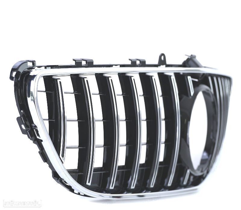 GRELHA FRONTAL MERCEDES CLS C218 W218 X218 14-18 PRETO CROMADO - 2