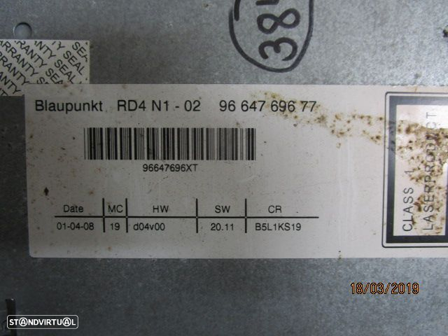 Radios 9664769677 CITROEN C4 2008 BLAUPUNKT RD4N102 CAR 2169 - 4