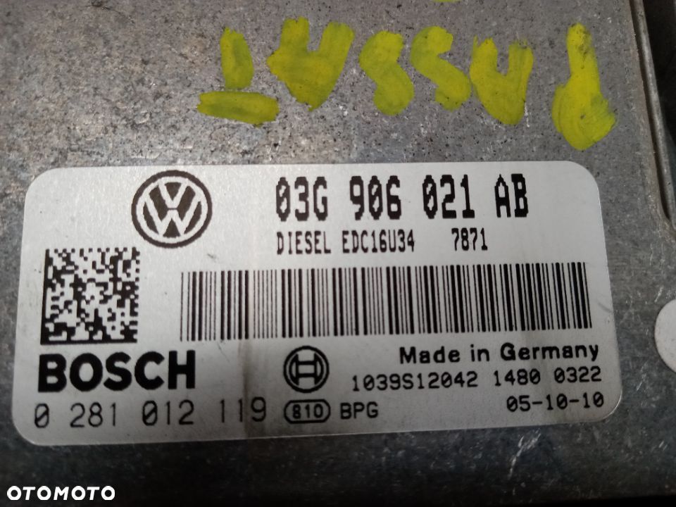 Komputer sterownik silnika VW Passat B6 03G906021AB - 3