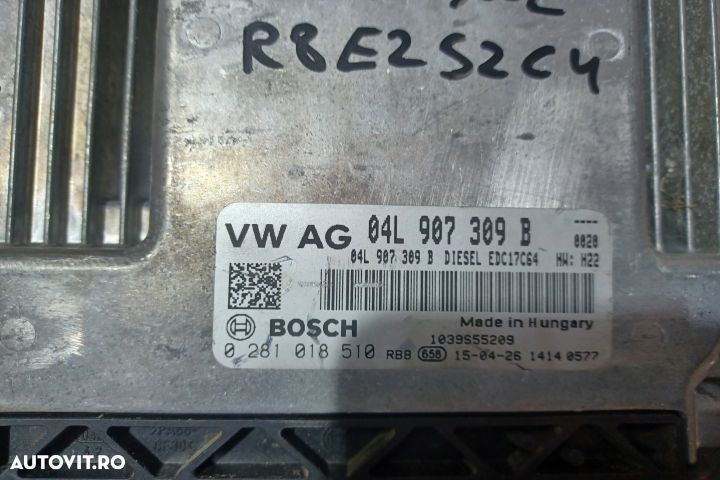 Calculator motor ECU 04L907309B 0281018510 - 1.6 TDI 04L907309B 02810 - 3