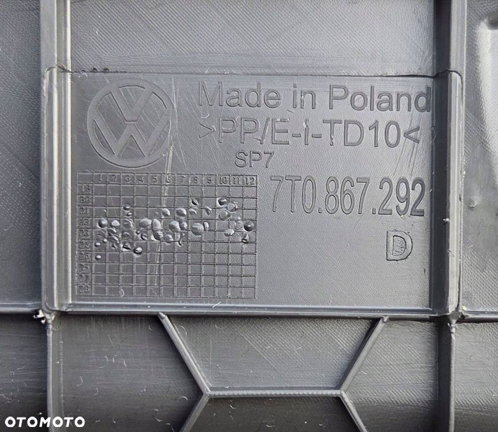 vw multivan t7 tapicerka maskownica słupka b prawa 7t0867292d - 5