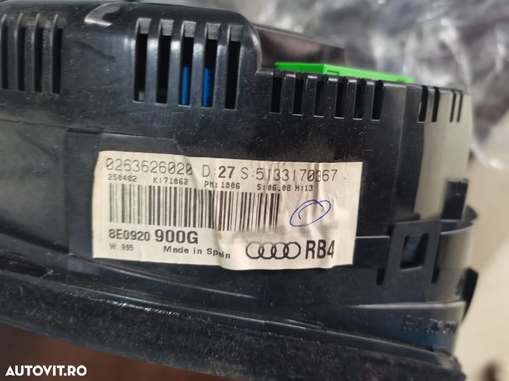 Ceasuri bord Audi A4, 8E0920900G, 0263626020 - 2