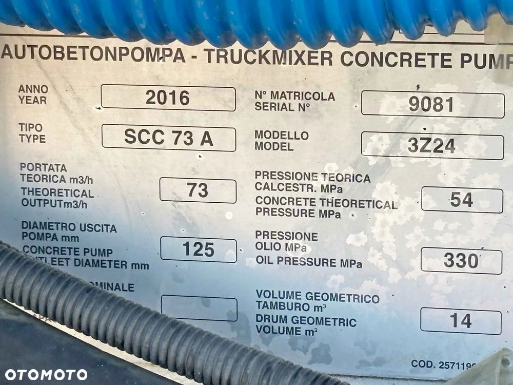 Mercedes-Benz AROCS 3743 * POMPA DO BETONU 24 m + PILOT * STAN BDB / 8x4 - 12