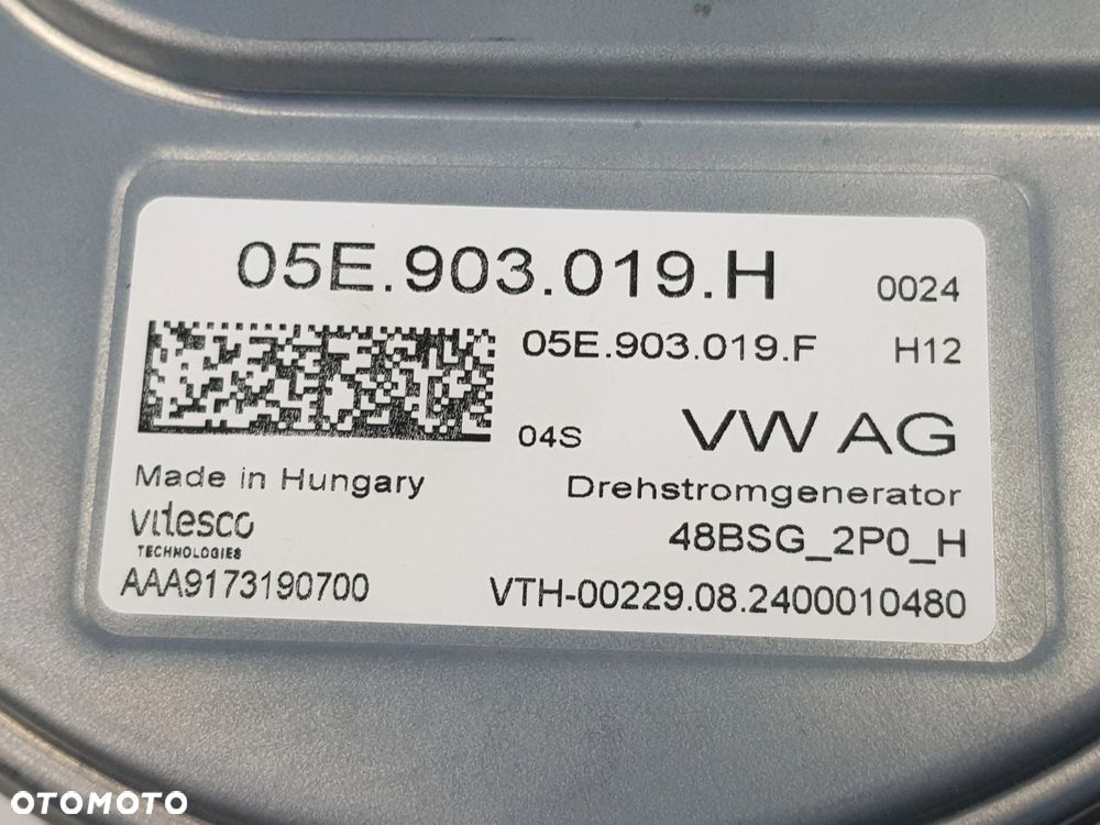 NOWY ORYGINALNY Alternator VW Audi Seat Skoda 1.5 TSI 05E903019H - 9