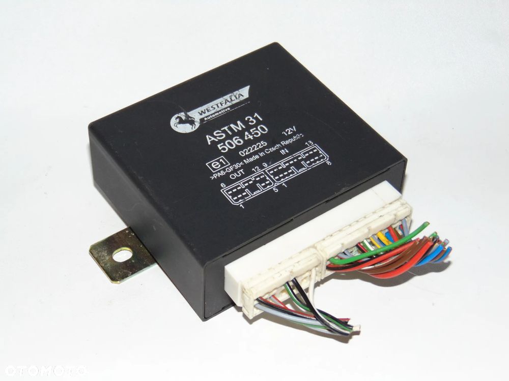 Moduł przekaźnik sterownik świateł haka holowniczego przyczepy Westfalia ASTM31 506450 VW Volkswagen Skoda Seat Audi Mercedes Volvo Opel Ford - 1