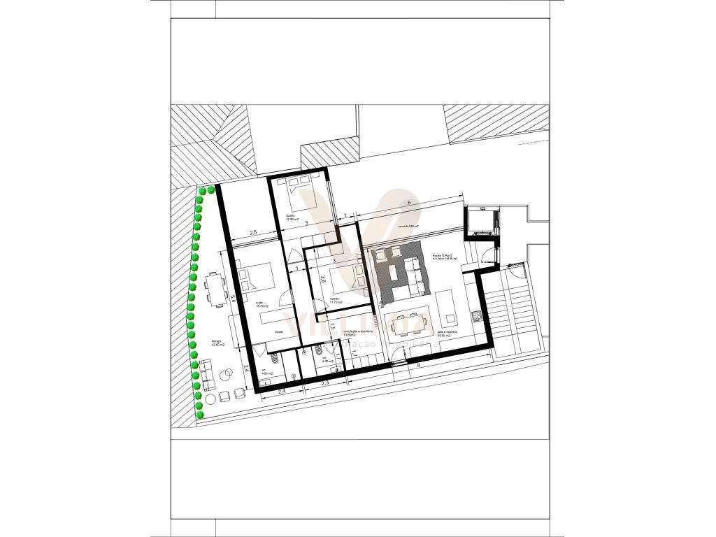 Apartamento T3 com Terraço no Centro Histórico de Ponte de Lima - Grande imagem: 2/16