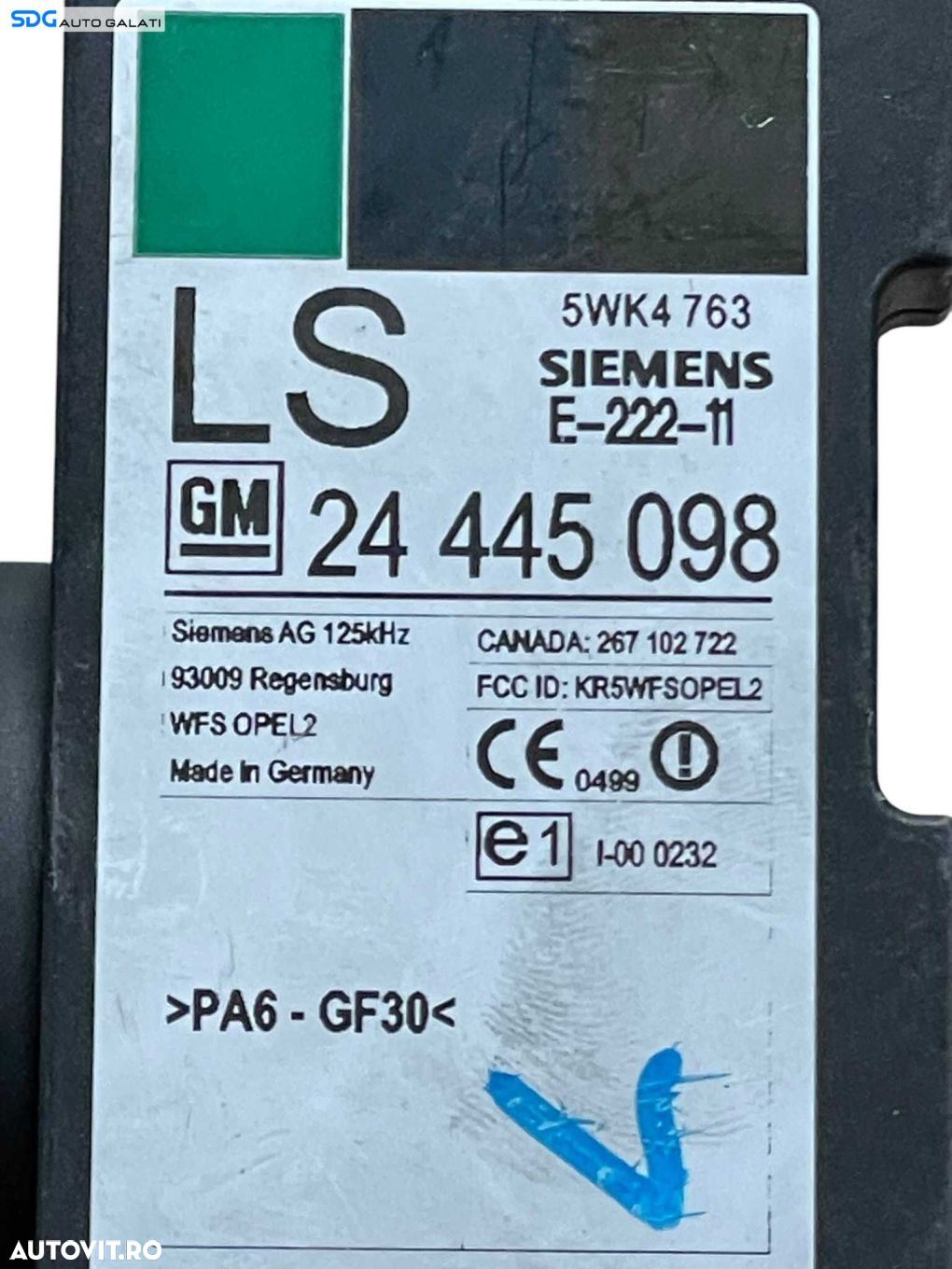 Kit Pornire ECU Calculator Motor GM Inel Cititor Chei Cheie CIP Imobilizator Opel Agila A 1.2 Benzina 2000 - 2007 Cod 24456865 2444509 26SA8587 0261207426 [LR0174] - 2