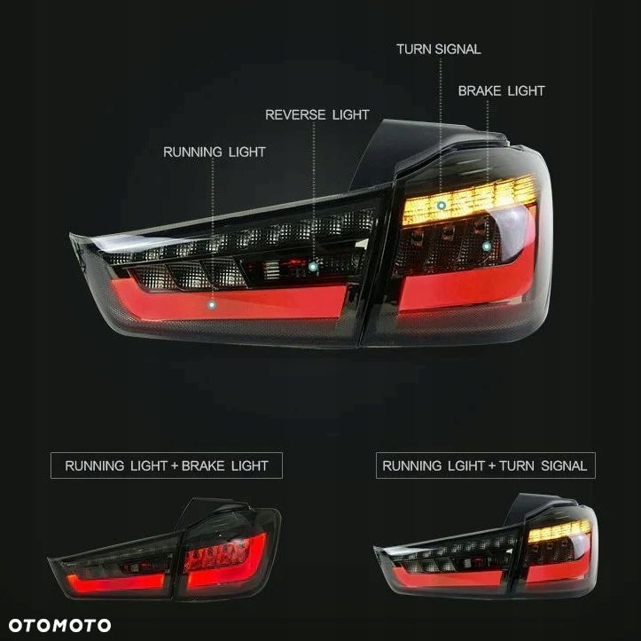 Lampy tylne 4szt kpl Led Tuning Smoke Dymione Mitsubishi ASX I 1 2010-2019 - 7