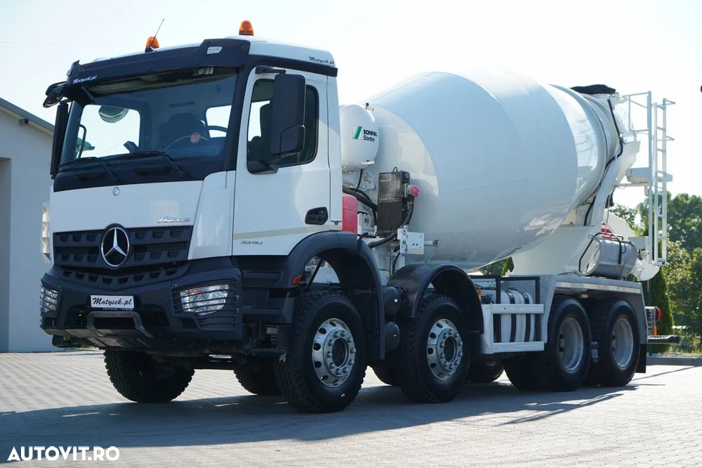 Mercedes-Benz AROCS 3240 / GRUSZKA 9 M3 / 8x4 / BETONOMIESZARKA / SCHWING STETTER / AUTOMAT / OPONY 100% / EURO 6 - 2