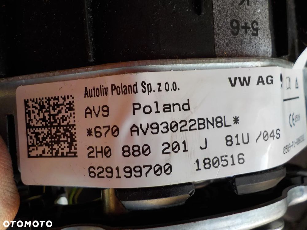 VW T6 DESKA PODUSZKI PASY AIRBAG PRAWY KIEROWCY MODUŁ TAŚMA KOMPLET - 11