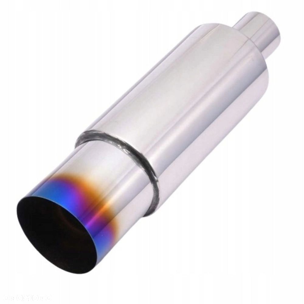 Tłumik Końcowy PRZELOTOWY wejście 76mm Końcówka 89mm JDM nierdzewka - 4