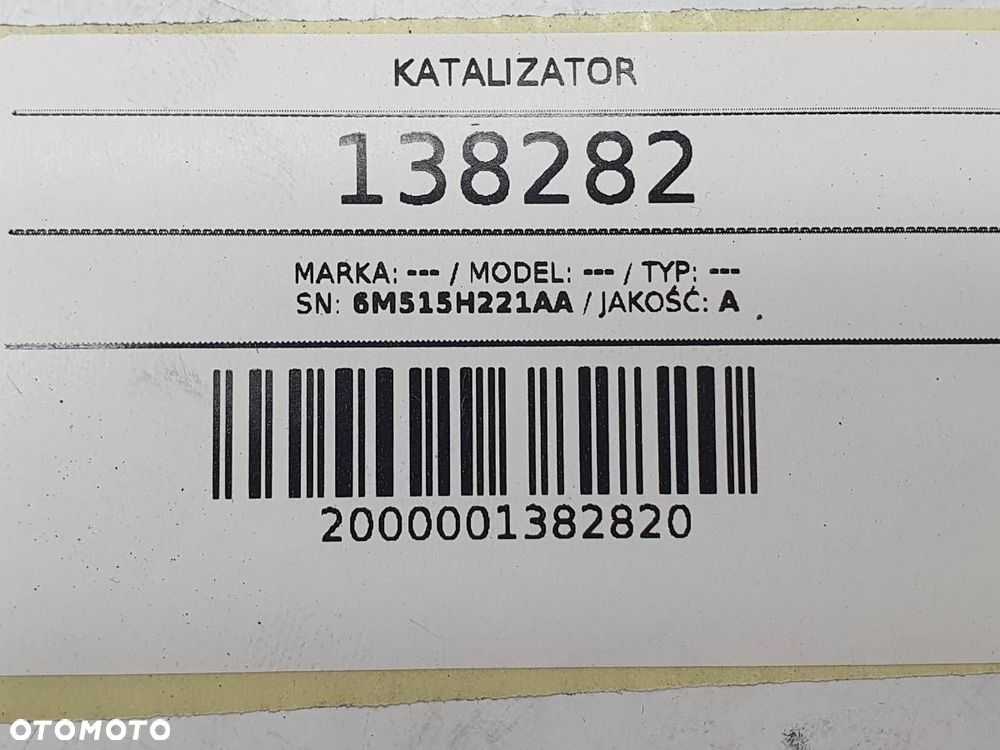 KATALIZATOR WYDECH TŁUMIK 6M515H221AA FORD FOCUS MK2 C-MAX 2.0 TDCI DPF FAP - 8