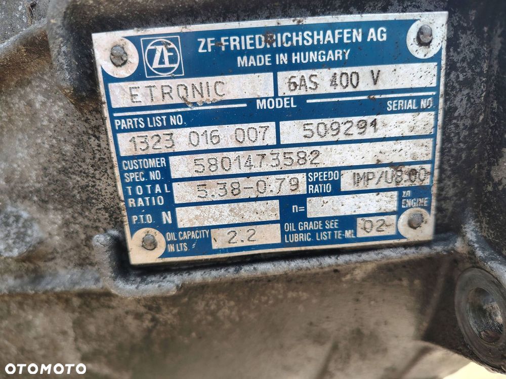 SKRZYNIA BIEGÓW AUTOMAT 1323-016-007 IVECO DAILY 35S11 3 III FL 3 2.3 HPI - 6