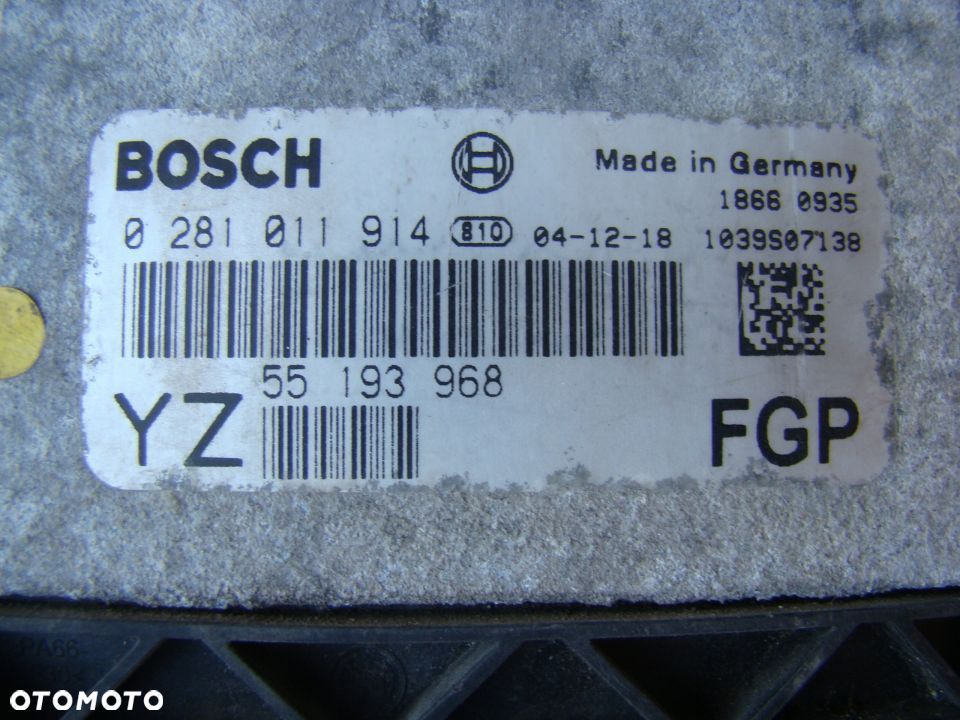KOMPUTER SILNIKA 1.9 Z19DT OPEL VECTRA SIGNUM + KOD PIN - 3
