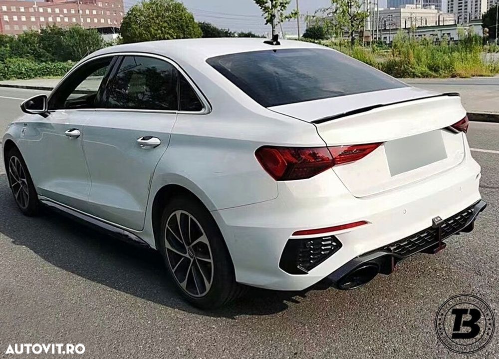 Difuzor Bara Spate cu Ornamente compatibil cu Audi A3 8Y RS3 Design - 12