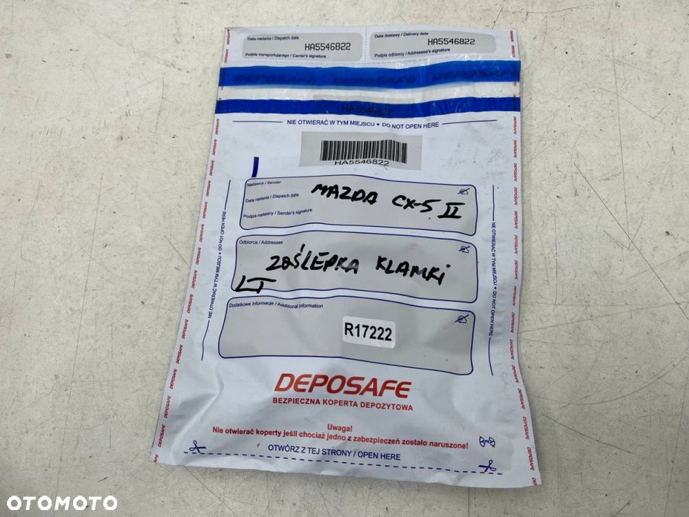 Klamka Mazda CX-5 II CX5 II KF KB 17r. lewa tylna zaślepka zewnętrznej rączki uchwytu drzwi lewy tył - 9