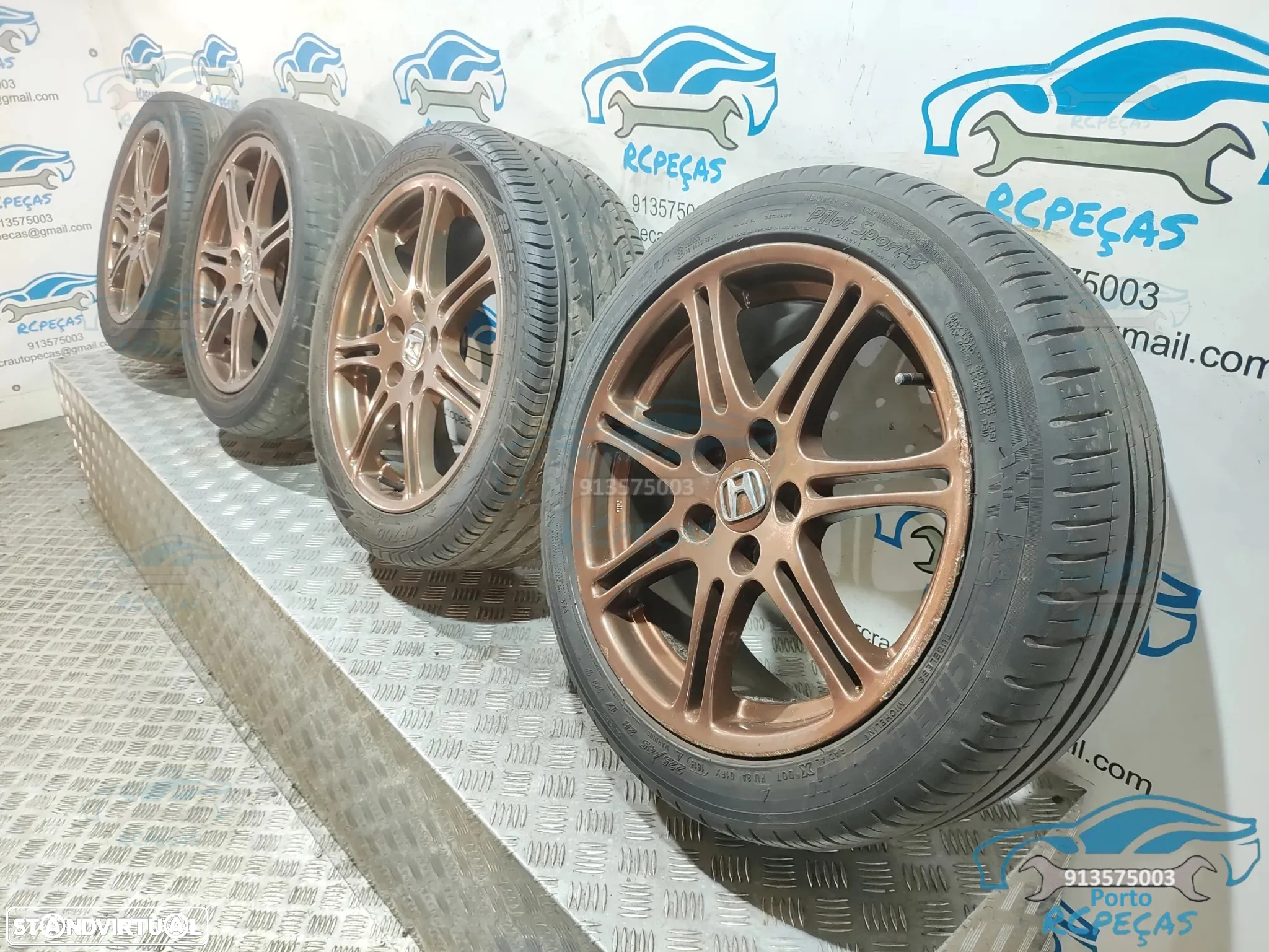 Conjunto Jantes 17" Honda Civic 7 EP3 Type R - 7J | ET45 | 5x114,3 - Originais | Jante | 42700-S5T-770A | S5T-770A | 225 45 17 | 5 x 114.3 | 17 Polegadas - 3