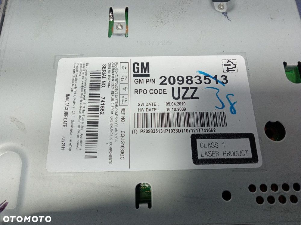 OPEL ASTRA IV J 09- RADIO I NAWIGACJA 20983513 - 7