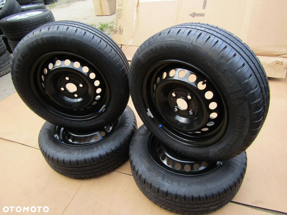 4x Felgi Stalowe Koła 14 Hyundai i10 II i20 Getz Kia Picanto III Rio + Opony 175/65 - 11
