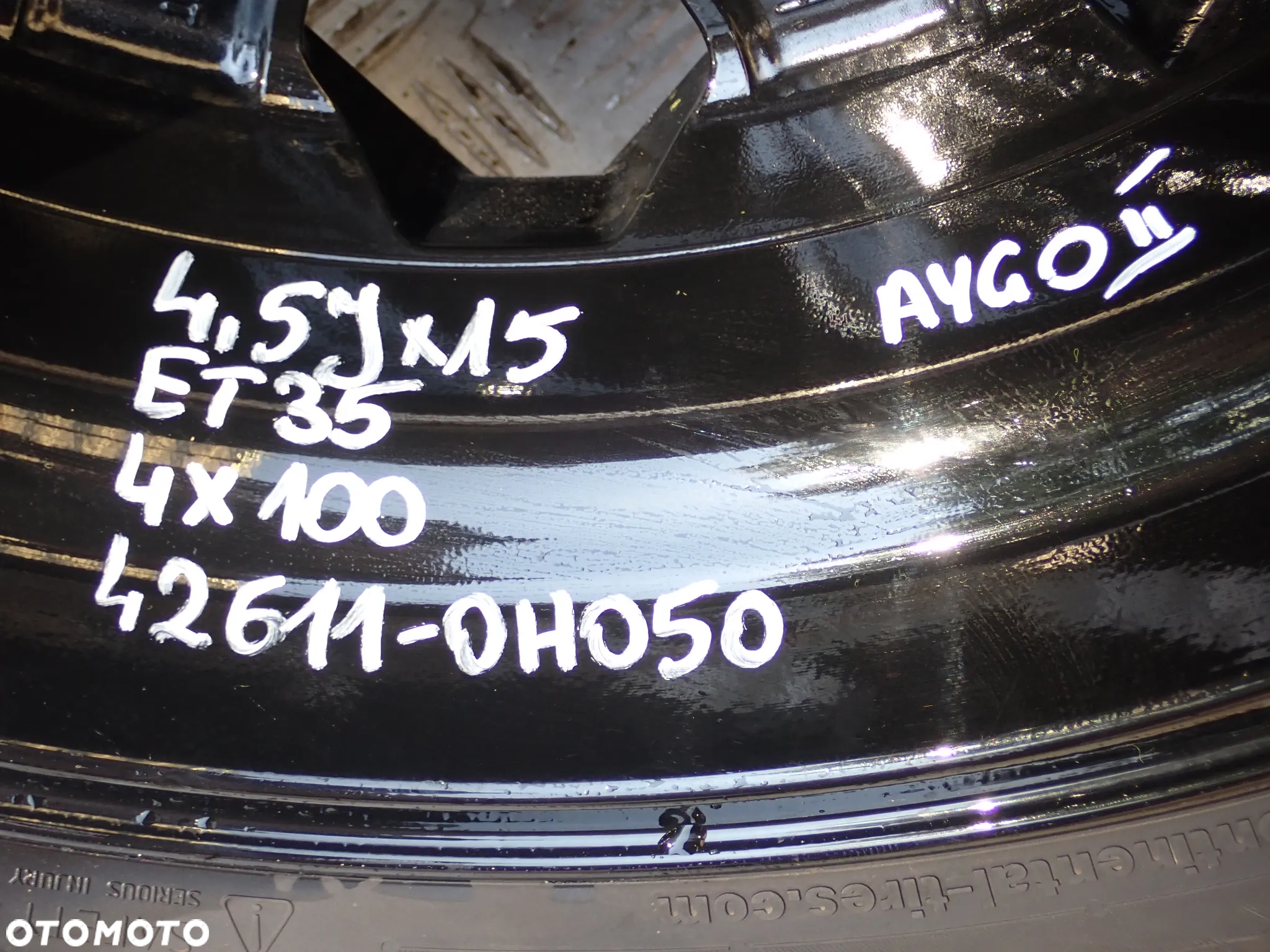 KOŁA FELGI ALUMINIOWE TOYOTA AYGO II  4,5JX15  ET 35  4X100  42611-0H050  Z OPONAMI LATO 165/60/15  2200 ZŁ - 9