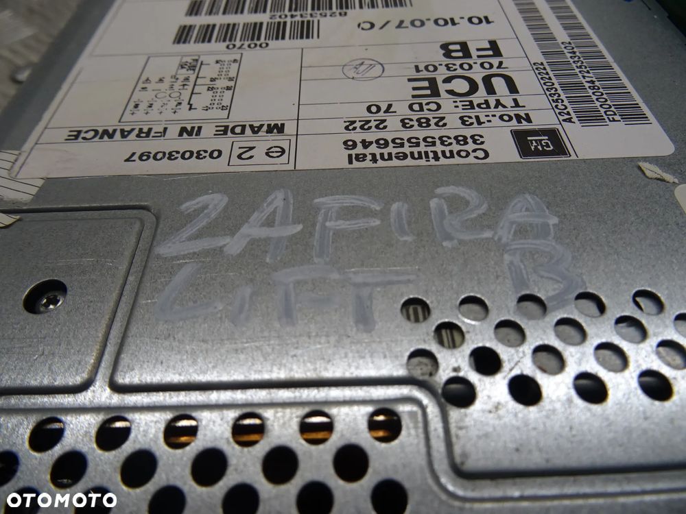 OPEL ZAFIRA B LIFT 08-14 (2009r) 1.7CDTI RADIO NAWIGACJA 383555646 - 7