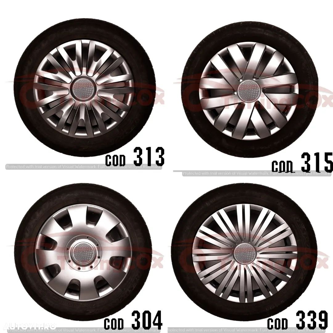 Capace roti OPEL,VOLKSWAGEN,FIAT,AUDI,CHEVROLET,CITROEN,FORD,BMW,HYUNDAI,KIA,SUBARU,MERCEDES-BENZ,MAZDA,MITHUBISHI,SEAT,TOYOTA,PEUGEOT,VOLVO,RENAULT,NISSAN,SKODA,DACIA,ALFA ROMEO,SUZUKI,DAEWOO la set de 4 buc ,Capace janata aliaj - 1