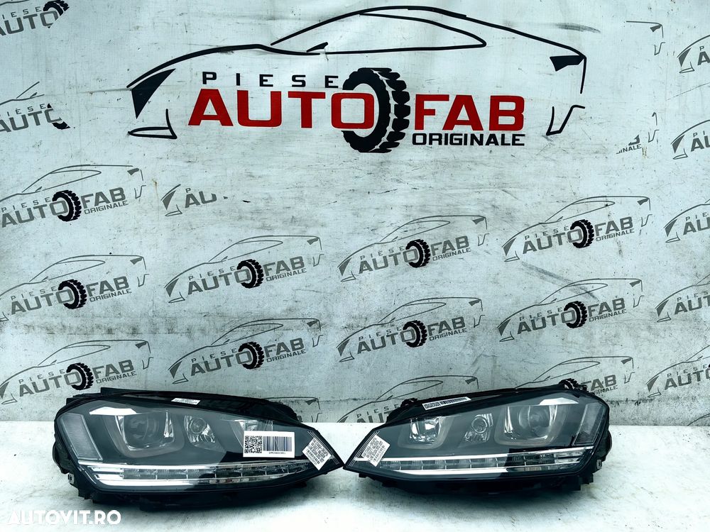 Far stanga + dreapta Volkswagen Golf 7 R-Line Design AFTERMARKET  bec h7 + led 2013-2017 - 1