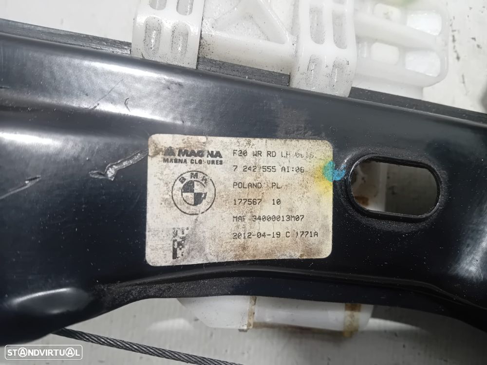 Motor e Elevador de Vidro Porta Trás Esquerdo BMW Série 1 F20 7242555 Original - 2