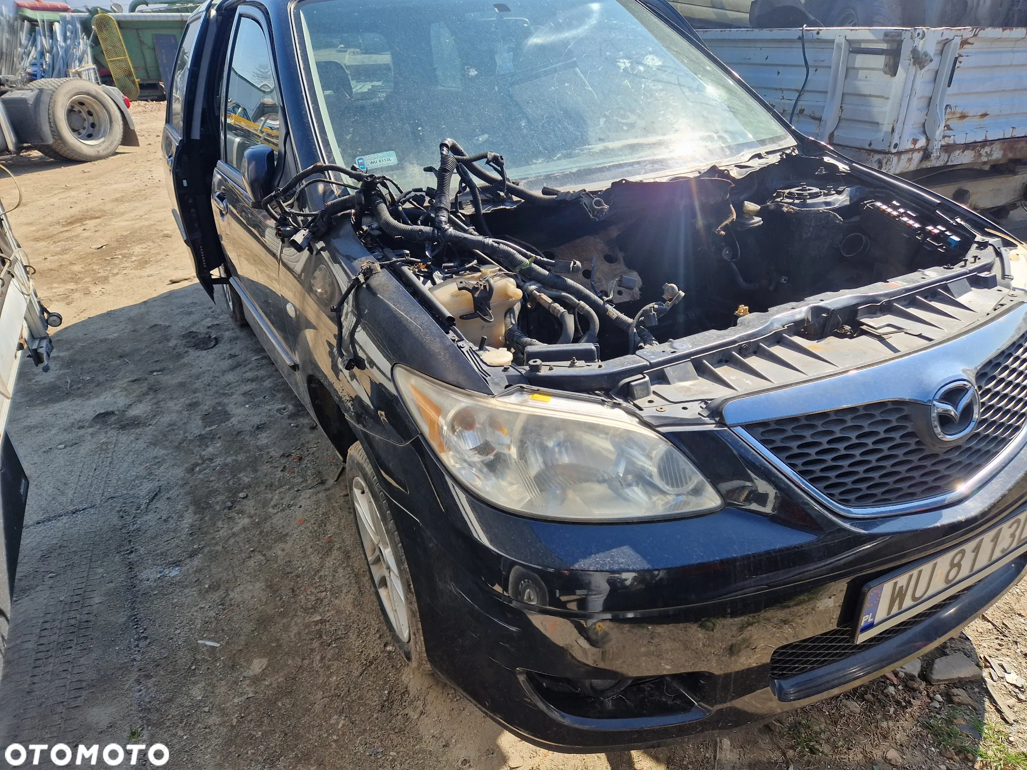 mazda mpv maska zderzak lampa grill błotnik drzwi zbiornik paliwa szyba lusterko klamka klapa - 3