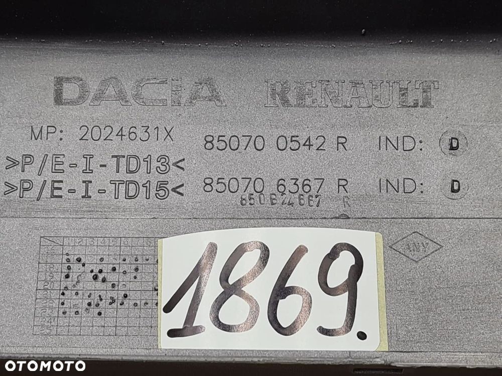 DACIA DUSTER II 2 17- DOKLADKA ZDERZAKA TYŁ TYLNIA 850700542R NOWA - 7