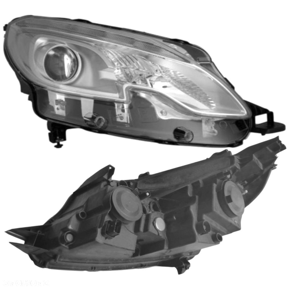 PEUGEOT 2008 2013-2019 REFLEKTOR LAMPA PRZEDNIA LEWA PRAWA H7 H7 KOMPLET - 8