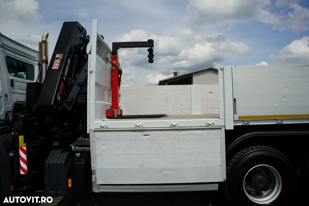 Mercedes-Benz AROCS 2636 / 6X4 / BASCULATOR / + HIAB X-HIDUO 228 E-3 HDS / TELECOMANDĂ / FURCĂ PENTRU PALEȚI / EURO 6 - 21