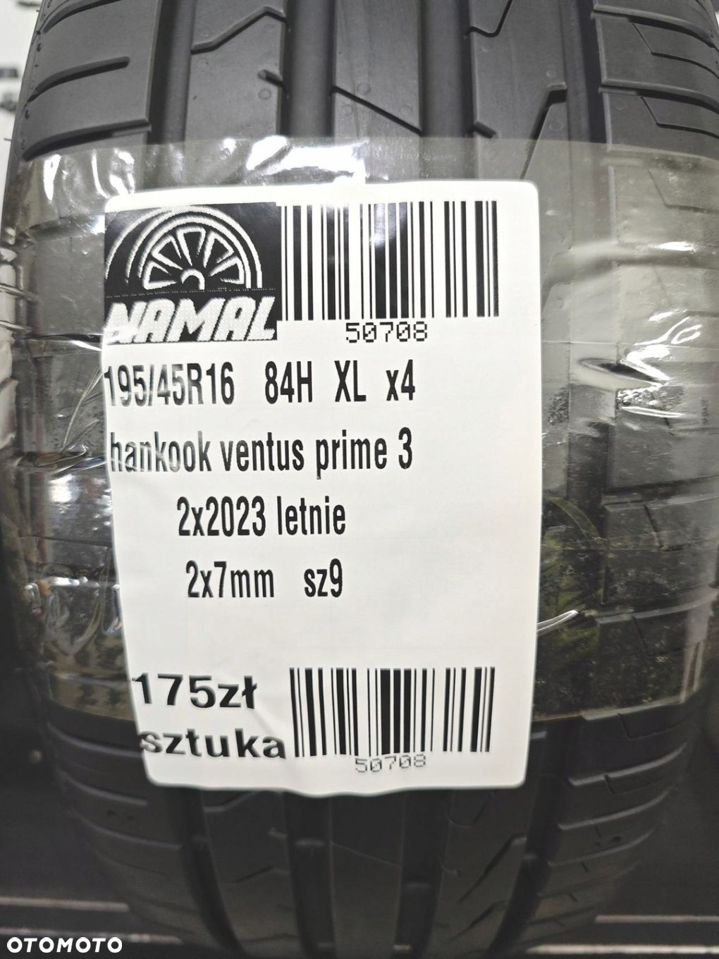 195/45R16 hankook 2023 opony letnie 7mm 50708 - 8