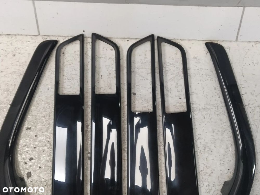 RANGE ROVER SPORT L320 LIFT LISTWA LISTWY DRZWI TUNELU ŚRODKOWEGO BOCZNE LEWA PRAWA KOMPLET CARBON / CZARBY POŁYSK ORYGINAŁ - 15