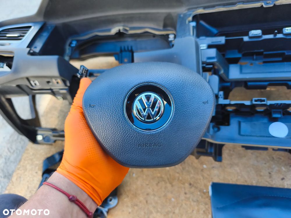 DESKA ROZDZIELCZA KONSOLA ZESTAW AIRBAG PODUSZKI ORYGINAŁ DEMONTAŻ VOLKSWAGEN GOLF VII 7 - 7