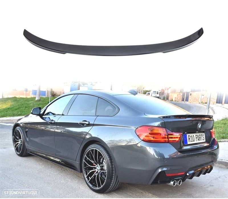 SPOILER BMW F36 GRAN COUPE 14-21 PRETO BRILHANTE - 1