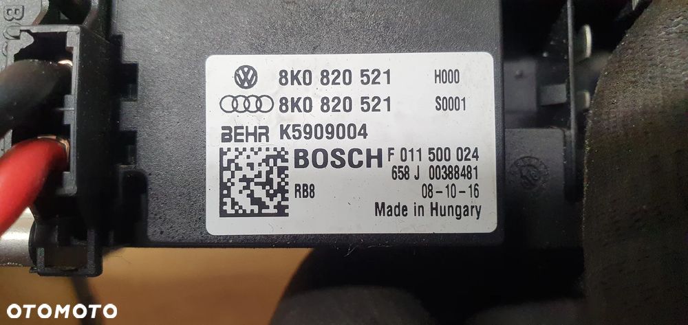 Wentylator silnik dmuchawy nagrzewnicy rezystor Audi A4 B8 8K0820521 - 6