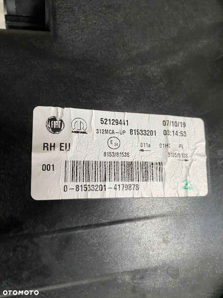fiat 500 15- lift lampa prawa reflektor 52129441 - 9