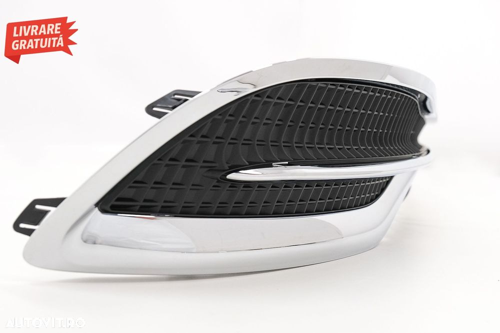 Accesorii Bara Fata Mercedes S-Class W222 Facelift Sedan (2017-2020) Chrome M-Desi- livrare gratuita - 5