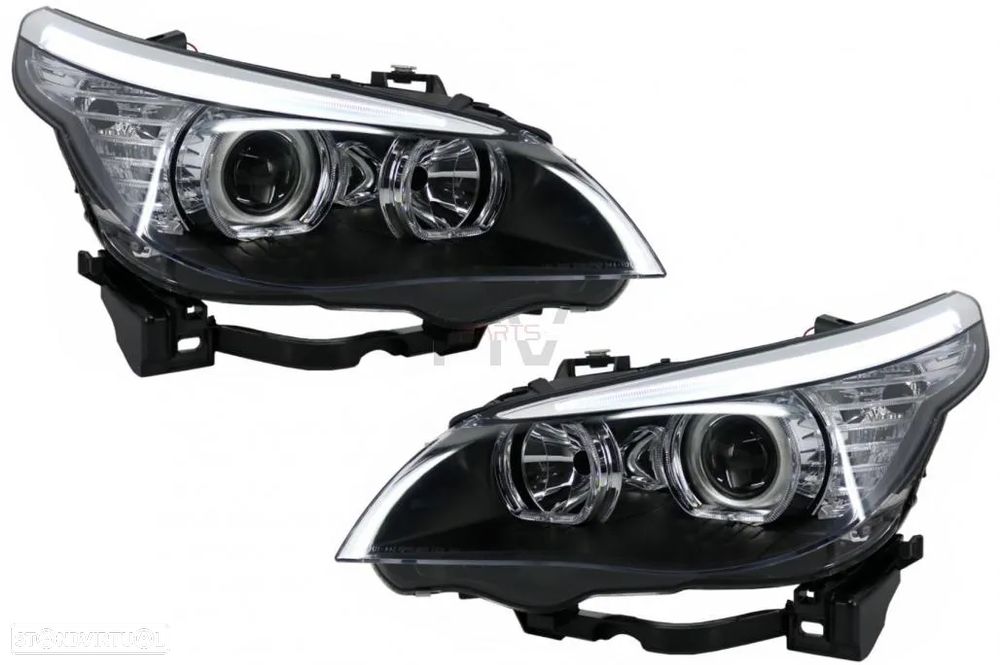 Faróis Bmw Série 5 E60 E61 (2003 a 2006) Look Xenon - 4