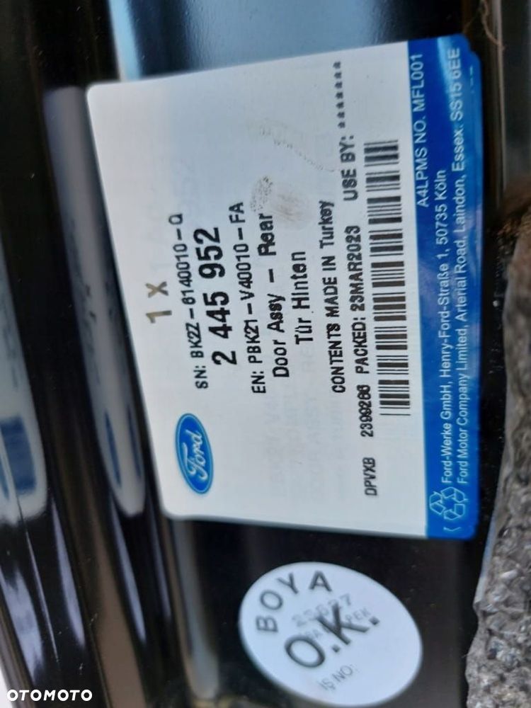 NOWE ORYGINALNE DRZWI PRAWE TYLNE PRAWY TYŁ FORD TRANSIT CUSTOM 2012-2023 2445952 PBK21-V40010-FA - 9