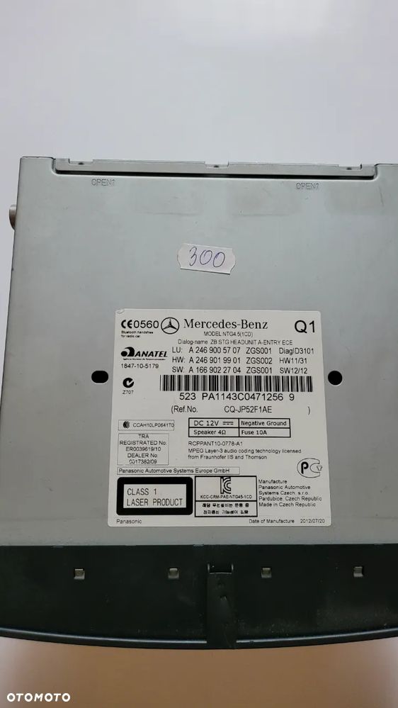 RADIO NAWIGACJA MERCEDES-BENZ W246 A2469005707 A2469019901 A1669022704 A2469006710 A2469019901 A1669022605 - 3